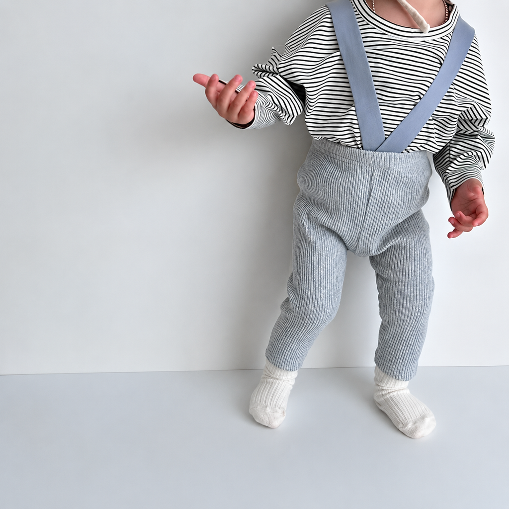 Ribbed Baby Dungarees