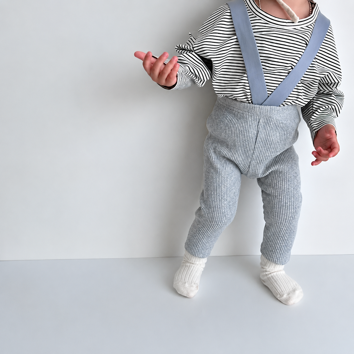 Ribbed Baby Dungarees