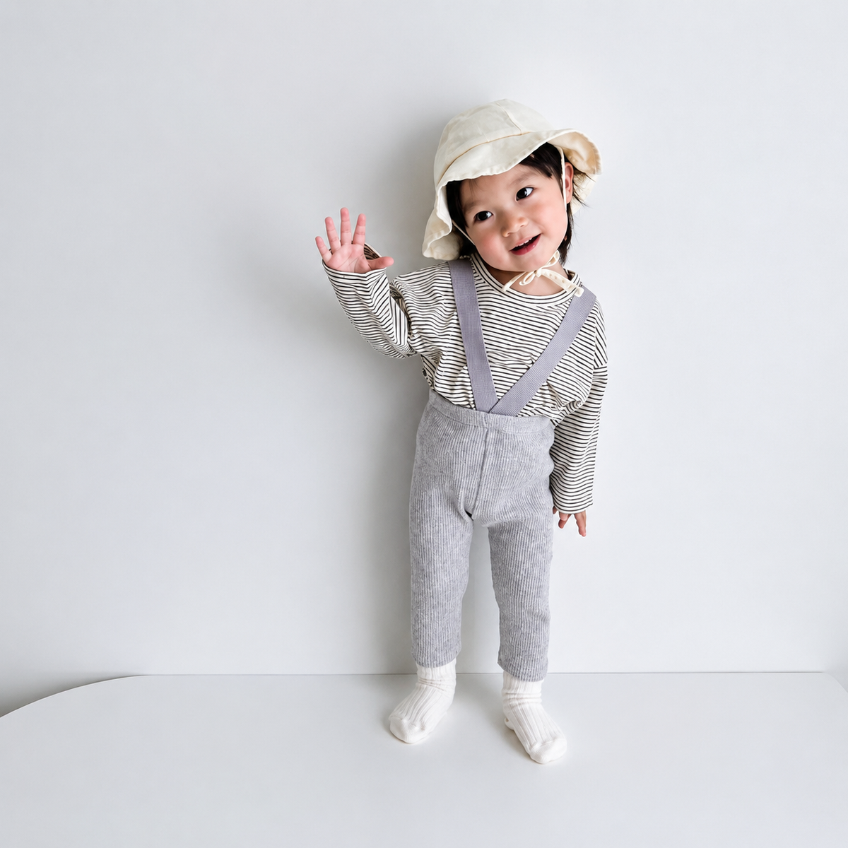 Ribbed Baby Dungarees