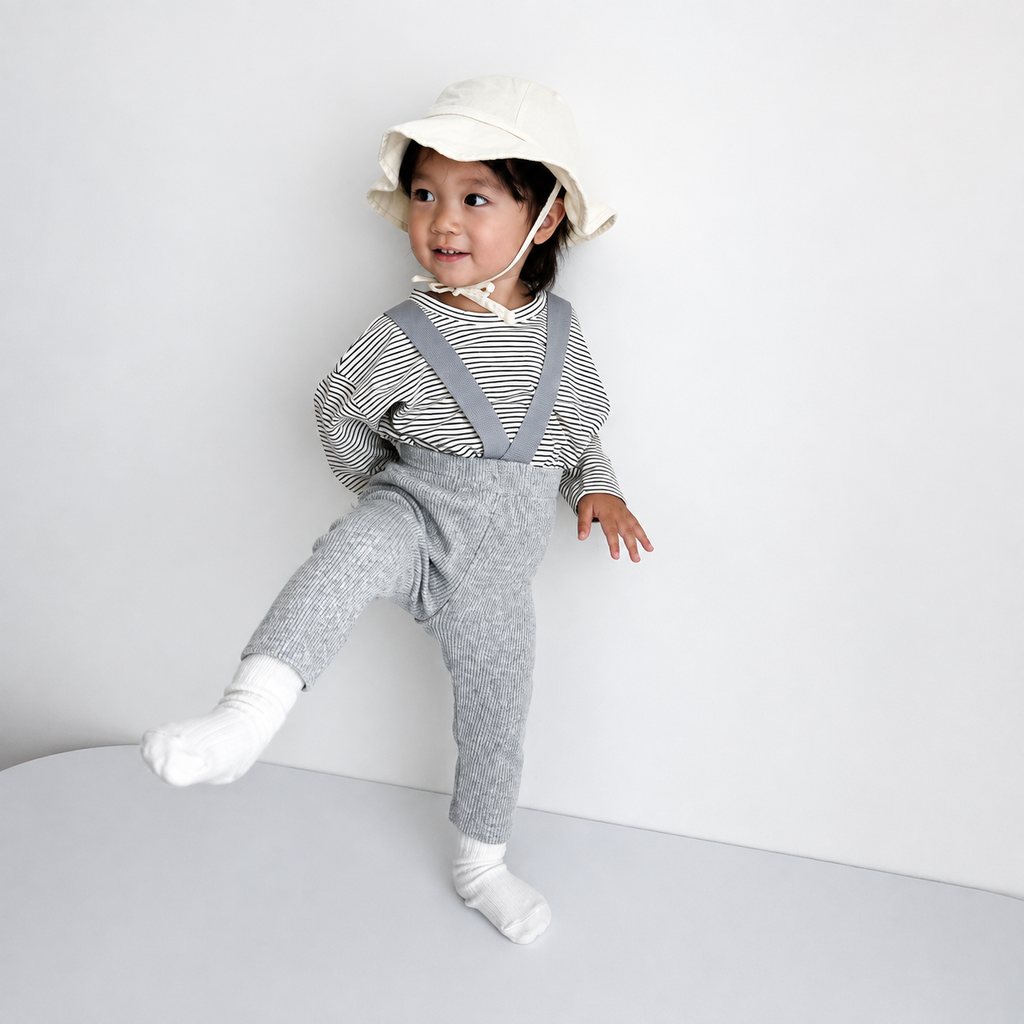 Ribbed Baby Dungarees