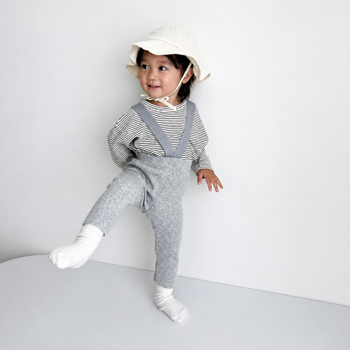 Ribbed Baby Dungarees