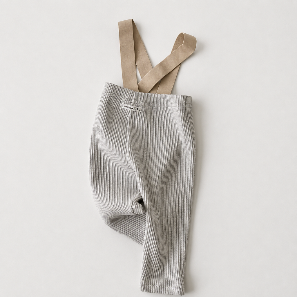 Ribbed Baby Dungarees