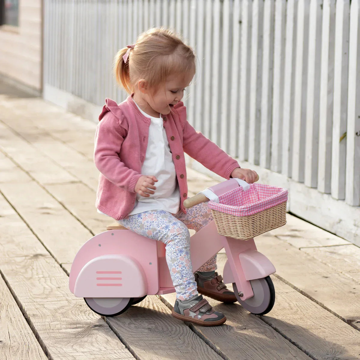 Pink Delivery Scooter