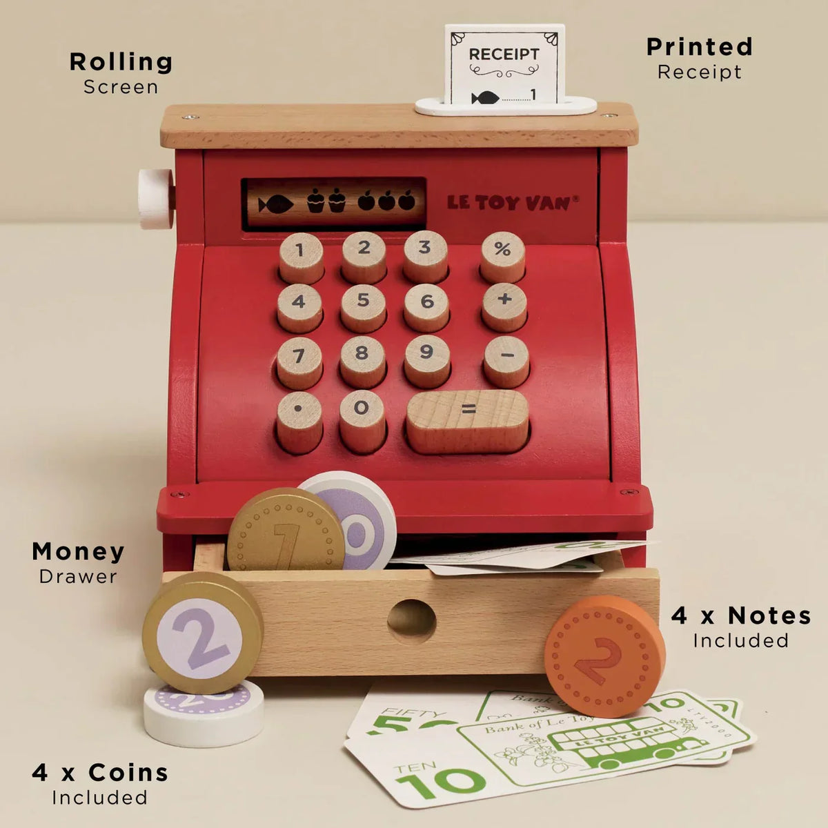 Wooden Cash Register
