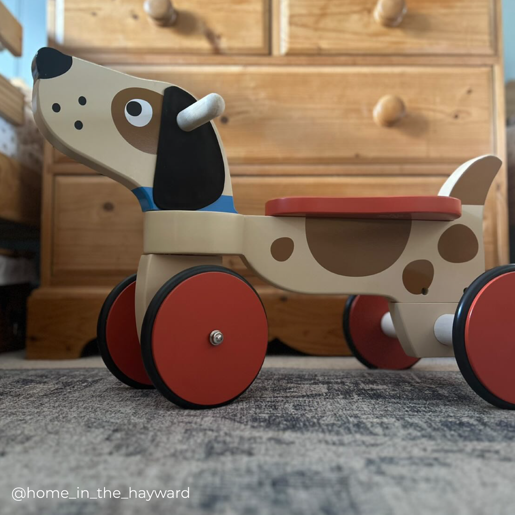 Wooden Puppy Ride-On