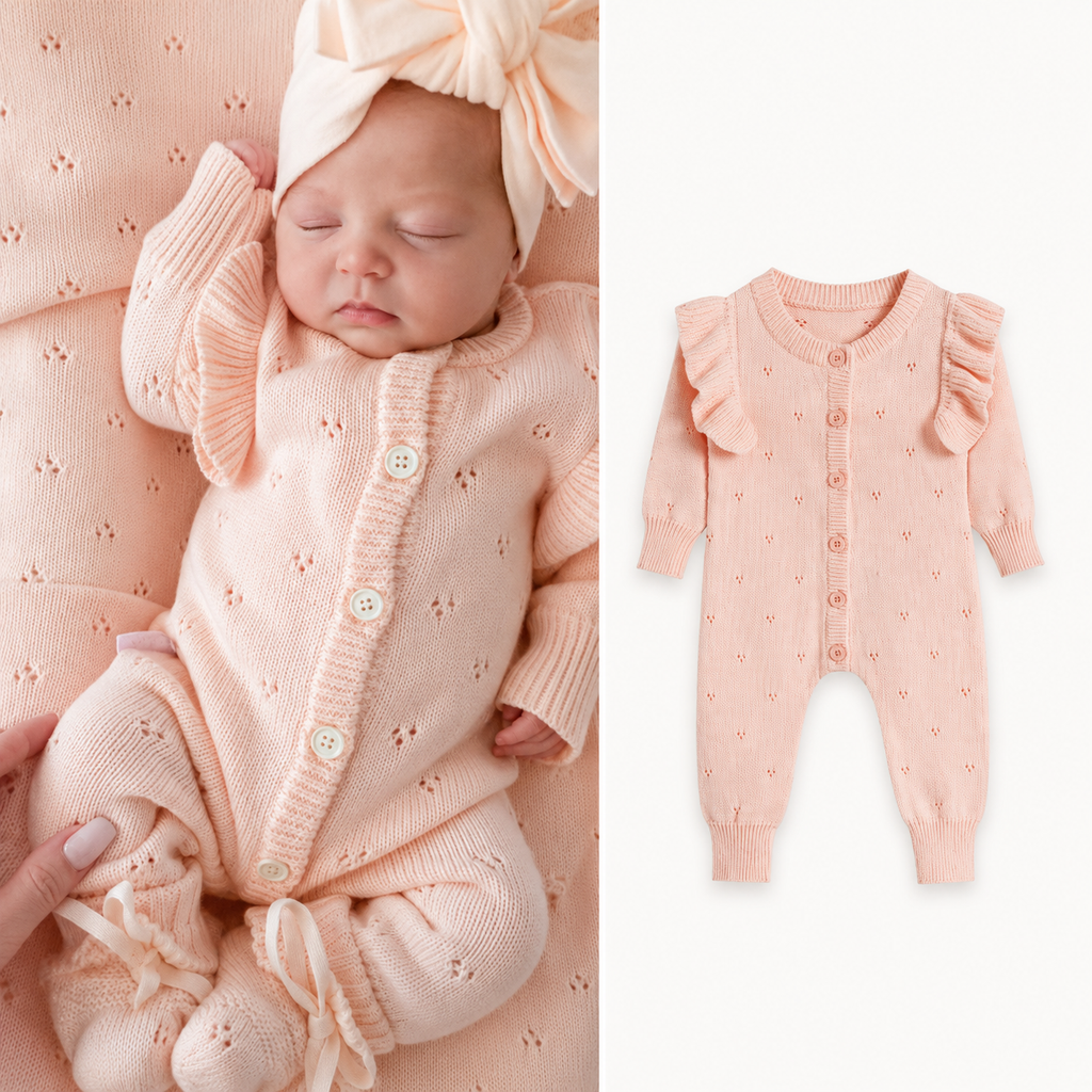 Pointelle Baby Romper