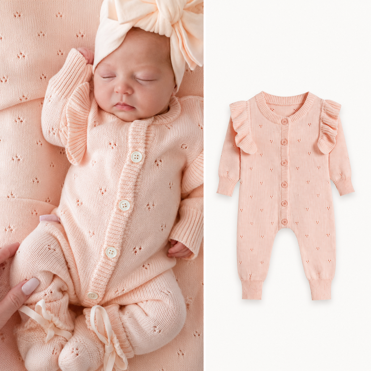 Pointelle Baby Romper