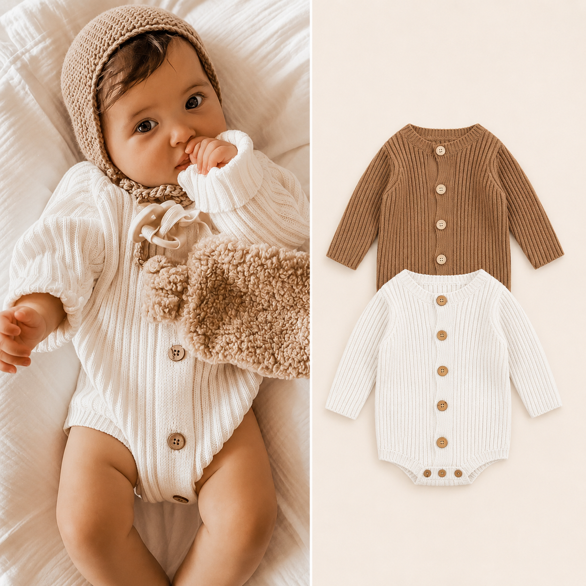 Knitted Baby Bodysuit